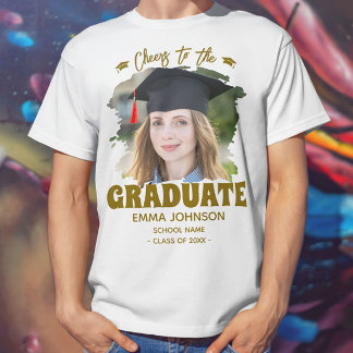 T-shirt Tchin au diplômé - Photo personnalisée avec nom et