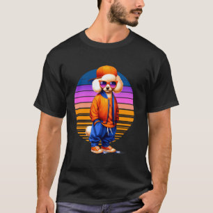 T-shirt Tchiot Caniche Jouet Style Urbain Moderne Coucher