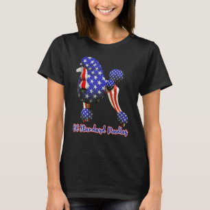 T-shirt Tchiot Caniche Patriotique pour Caniche Américain