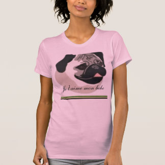 T-shirt tclip2, bebe de lundi de t'aime de Je - customisé