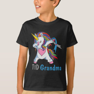 T-shirt Td1 Grandma Dabbing Unicorn Type 1 Diabète Award