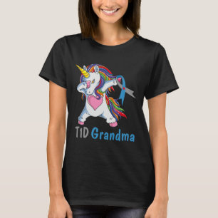T-shirt Td1 Grandma Dabbing Unicorn Type 1 Diabète Award