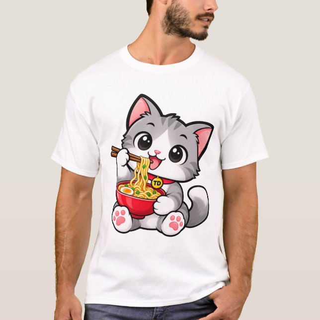 T-Shirt TD Kitty Ramen Chat (Devant)