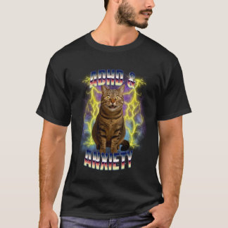 T-shirt TDAH et anxiété Neurodiversité Drôle Mème idiot C