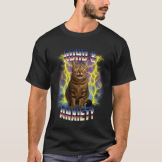 T-shirt TDAH et anxiété Neurodiversité Drôle Mème idiot C