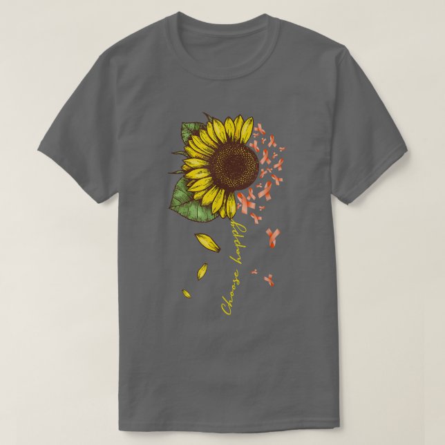T-shirt TDAH Neurodiversity Warrior Choisissez Happy Orang (Design devant)