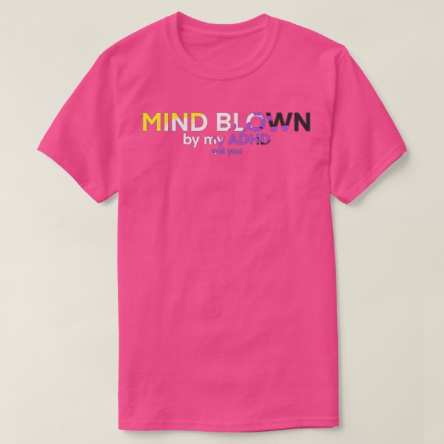 T-shirt TDAH non binaire soufflé (Design devant)