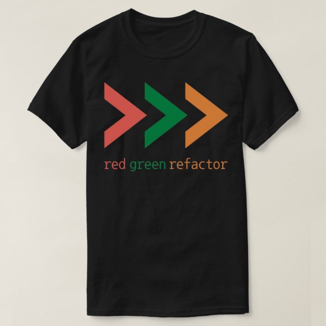 T-shirt TDD Arrow red green refactor (Design devant)