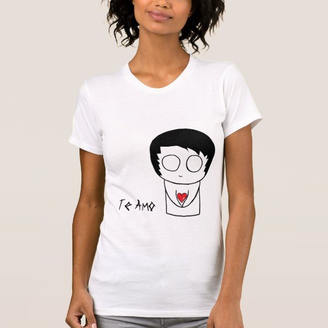 T-shirt Te J'aime Emo (Devant)