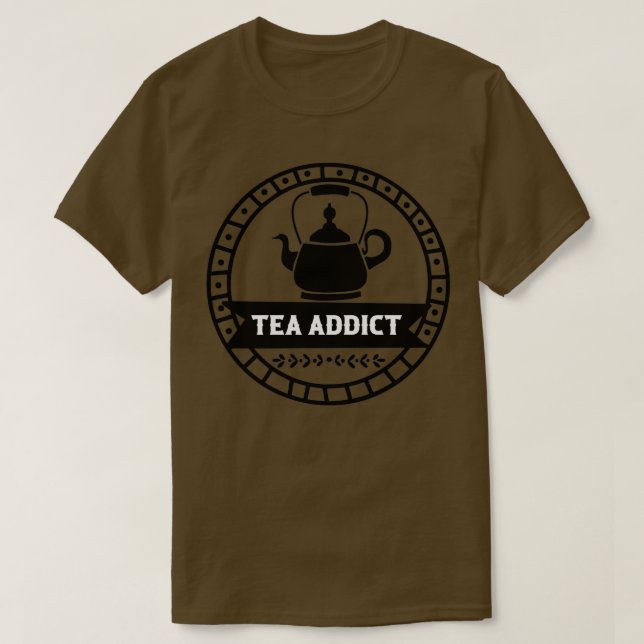 T-shirt Tea Addict Retro Vintage (Design devant)
