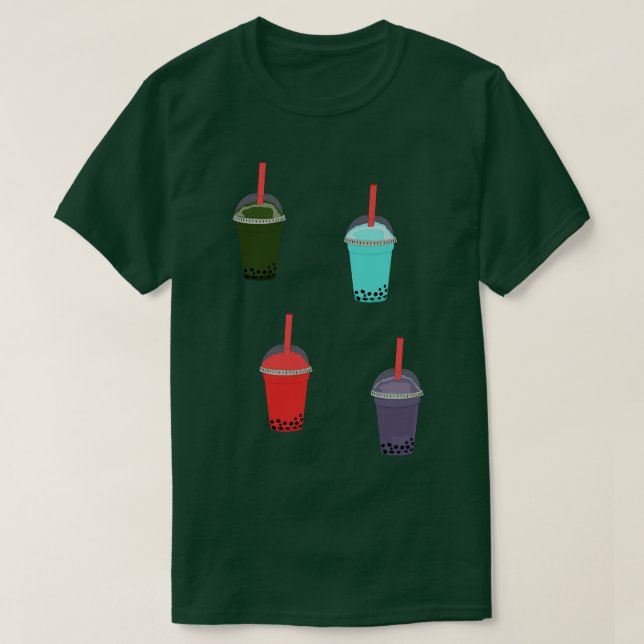 T-shirt Tea Boba et Taro et Milk Tea (Design devant)