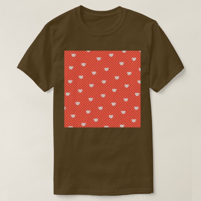 T-shirt Tea Cup Masque Col Gator rouge Teups (Design devant)