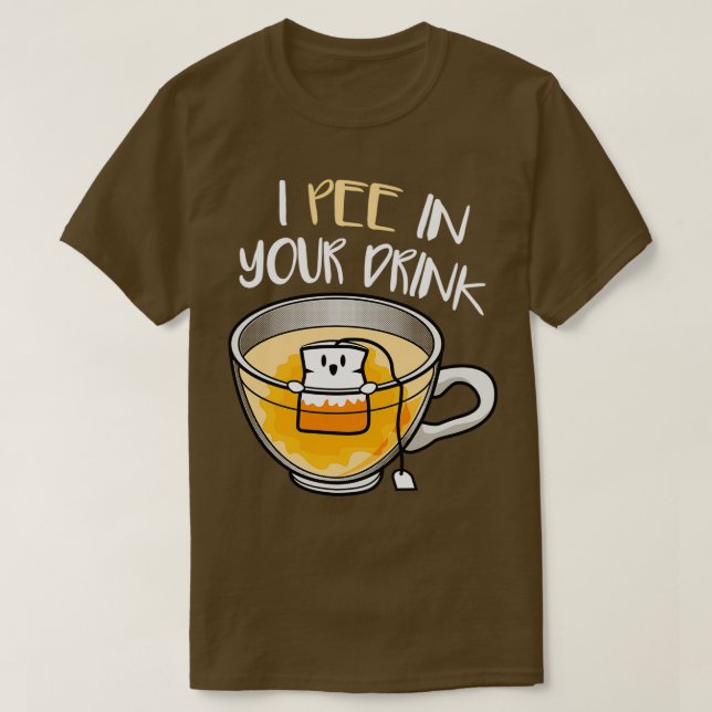 T-shirt Tea Lover Hot Tea Cup Cartoon (Design devant)