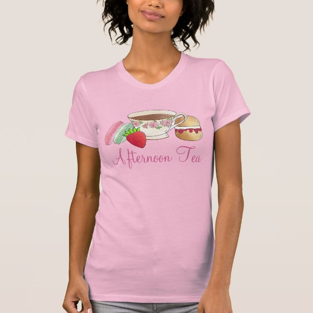 T-shirt Tea Party Macarons Tea Party Scone (Devant)