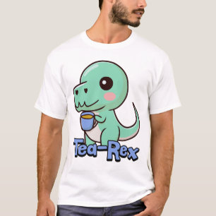 T-shirt Tea-Rex ! Caricature pour le T-Rex Boisson de thé