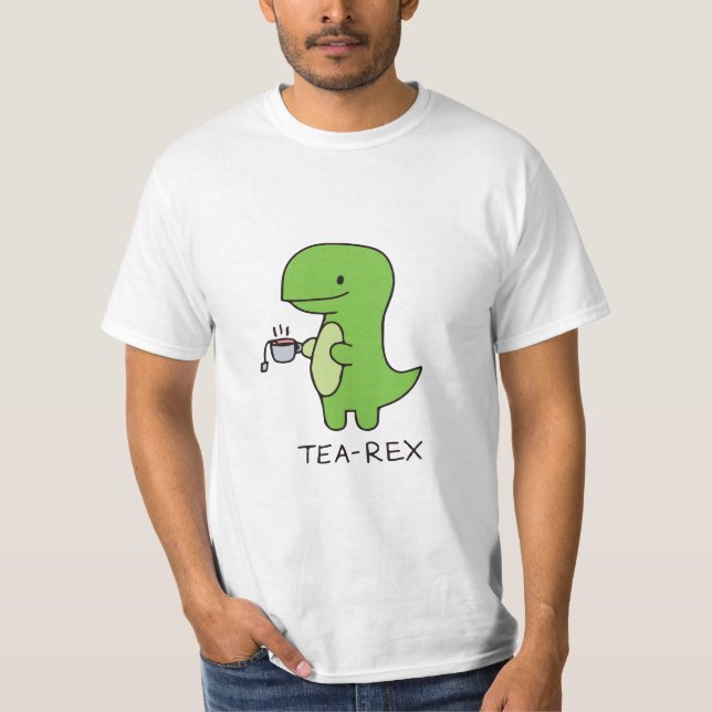 T-shirt Tea-Rex, Dinosaure mignon, Dino Amoureux (Devant)