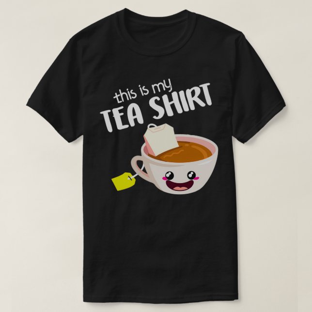 T-shirt Tea Shirt Cute Food amp Boire Puns Drôle Cadeaux p (Design devant)
