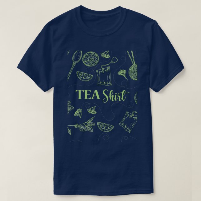 T-shirt Tea Shirt Tea Lover Tea Addict (Design devant)