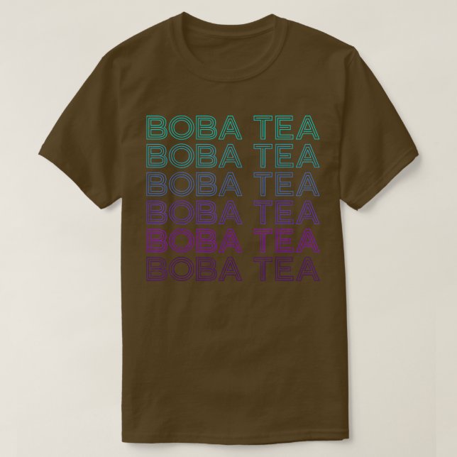 T-shirt Tea Tea Bubble Tea Milk Tea Retro  (Design devant)