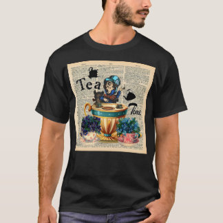 T-shirt Tea Time - Alice In Wonderland - Dictionnaire Vint