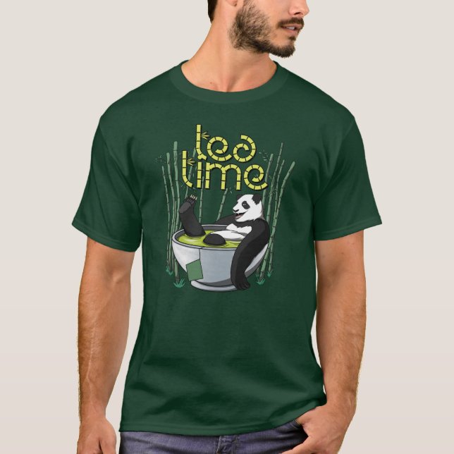 T-shirt Tea Time Panda (Devant)
