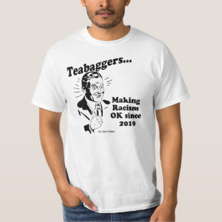 T-shirt Teabaggers faisant l'OK de racisme depuis 2010
