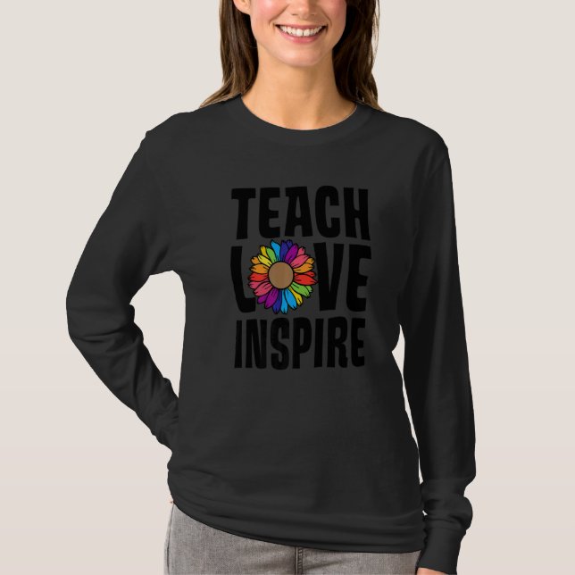 T-shirt Teach Love Inspire SPED Teacher Speducator Special (Devant)