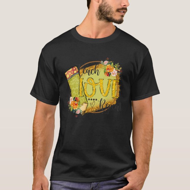 T-shirt Teach Love Repeat Floral School (Devant)