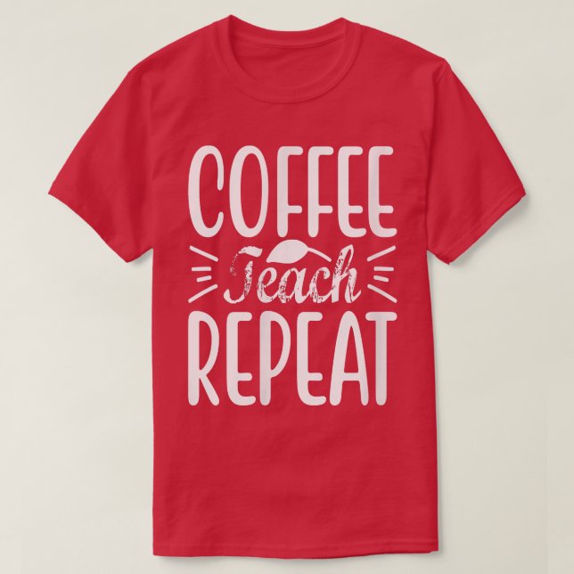 T-shirt Teach Repeat Retro Retour à l'enseignant scolaire (Design devant)