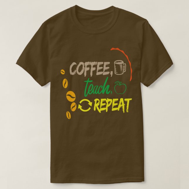 T-shirt Teach Teach Repeat Retour à l'école professeur Ed (Design devant)