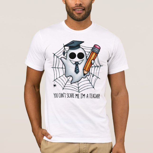 T-shirt Teach & Terror - Les fantômes n’ont pas de chance (Devant)