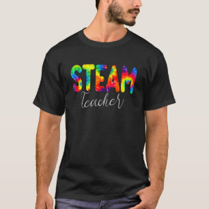 T-shirt Teacher À La Vapeur Tie Dye Retour À L'Appréciatio