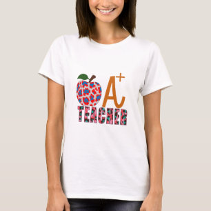 T-shirt Teacher Art Apple A Plus Teacher
