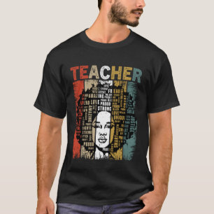 T-shirt Teacher Black Histoire Mois Melanin Afro Femmes Te
