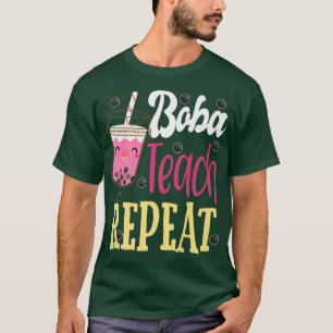T-shirt Teacher Boba Bubble Tea Retour à l'école Premier j