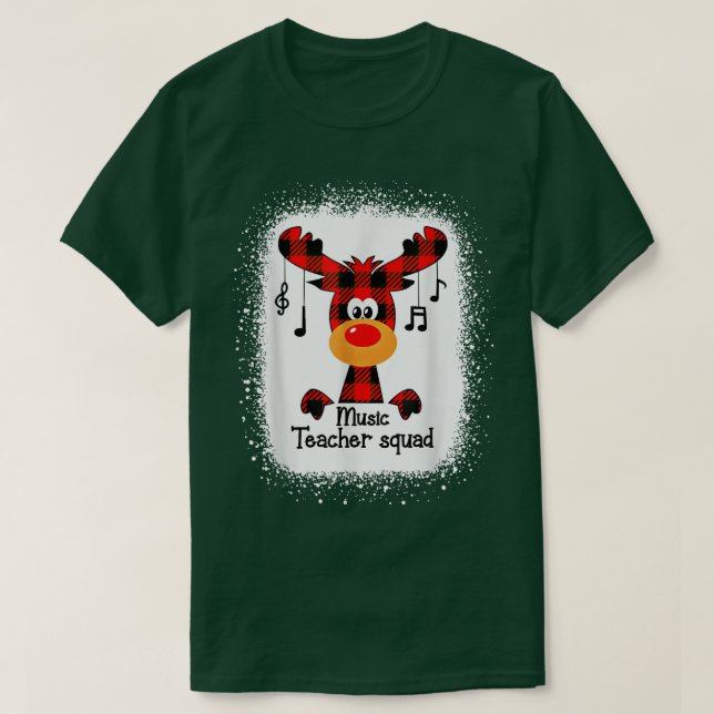 T-shirt Teacher de musique Squad Reindeer Funny Teacher Ch (Design devant)
