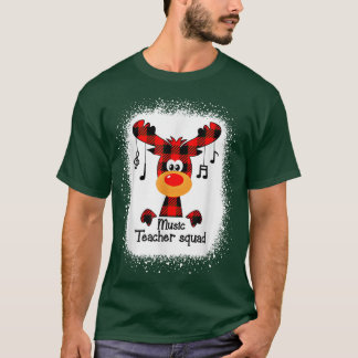 T-shirt Teacher de musique Squad Reindeer Funny Teacher Ch