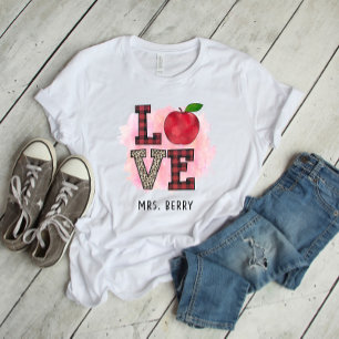 T-shirt Teacher Love Red Apple