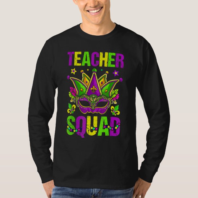T-shirt Teacher Mardi Gras 2023 Teacher Squad Family Match (Devant)