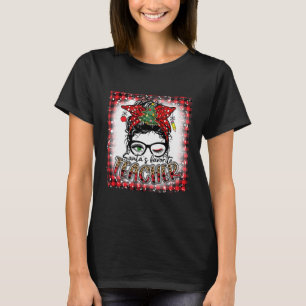 T-shirt Teacher Messy Bun Christ