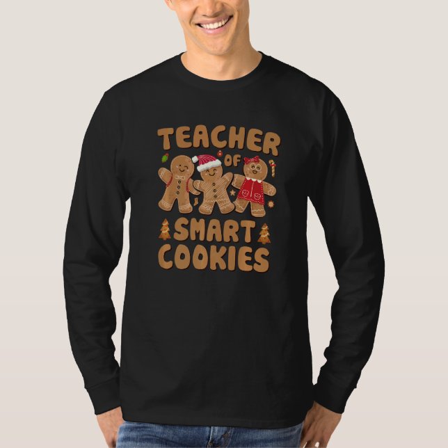 T-shirt Teacher Of Smart Cookies Christmas Teacher Cute Gi (Devant)