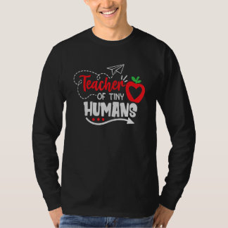 T-shirt Teacher Of Tiny Humans Funny Preschool Kindergarte