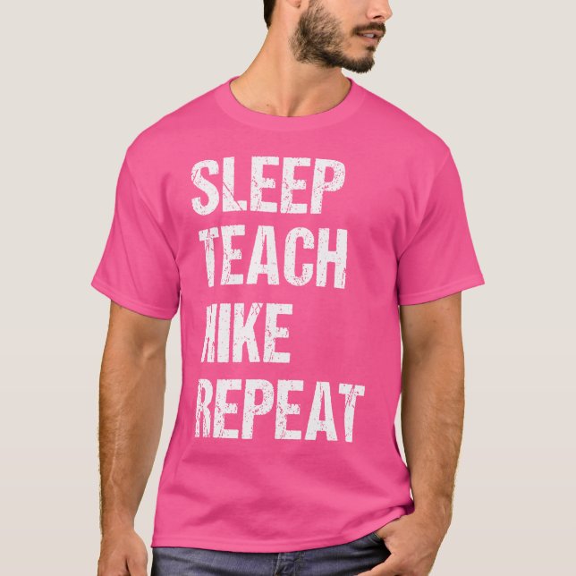 T-shirt Teacher Randonnée Chemise Drôle Enseignant Hiker D (Devant)