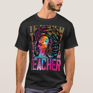 T-shirt Teacher Retro Black Histoire Mois Afro Queen Black