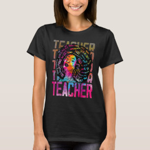 T-shirt Teacher Retro Black Histoire Mois Afro Queen Black
