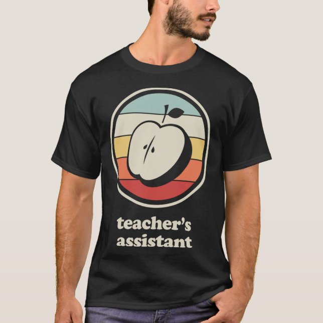 T-shirt Teacher s Assistant Retro Teaching Assistant (Devant)
