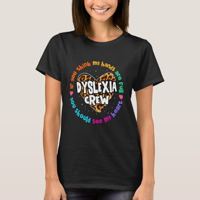 T-shirt Teacher School Support Reading Dyslexia Squad Ther (Devant)