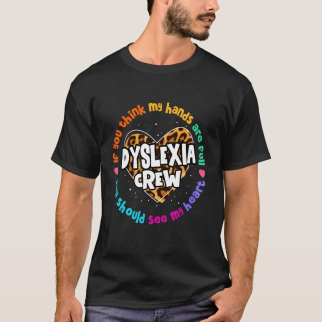 T-shirt Teacher School Support Reading Dyslexia Squad Ther (Devant)