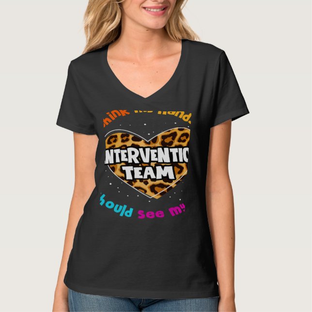 T-shirt Teacher Specialist Squad Para Intervention Team Le (Devant)