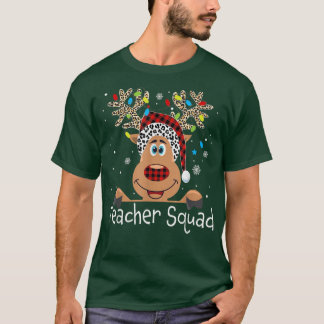 T-shirt Teacher Squad Reindeer Funny Teacher Christmas Xma